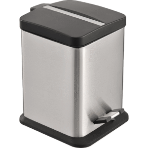 Basurero Silver con Pedal de Acero Inoxidable | 12 Litros | Marca Dust